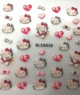 Αυτοκόλλητα νυχιών3D Hellokitty BLE68