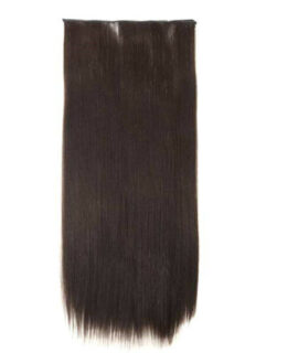 Τρέσσα μαλλιών μία σειρά φυσική τρίχα με 3 κλιπ (μαύρη)